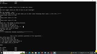 vending machine IN C