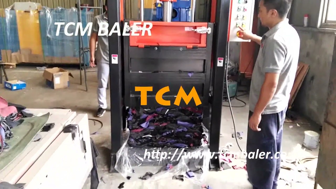 clothes bale compactor - YouTube