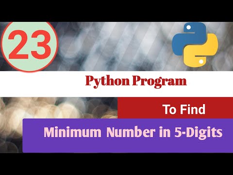 Python Program | Find Minimum Number | Python Examples