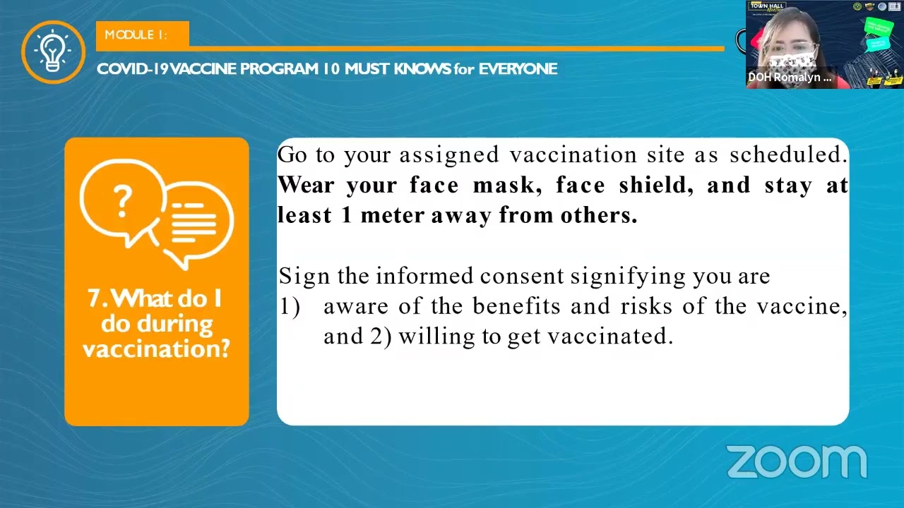 20 May 2021: Orientation on Covid-19 vaccine with DOH, DepEd Mimaropa