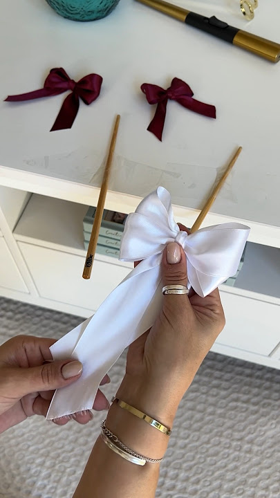 How to make a bow using ribbon xx #craft #diy #diycrafts