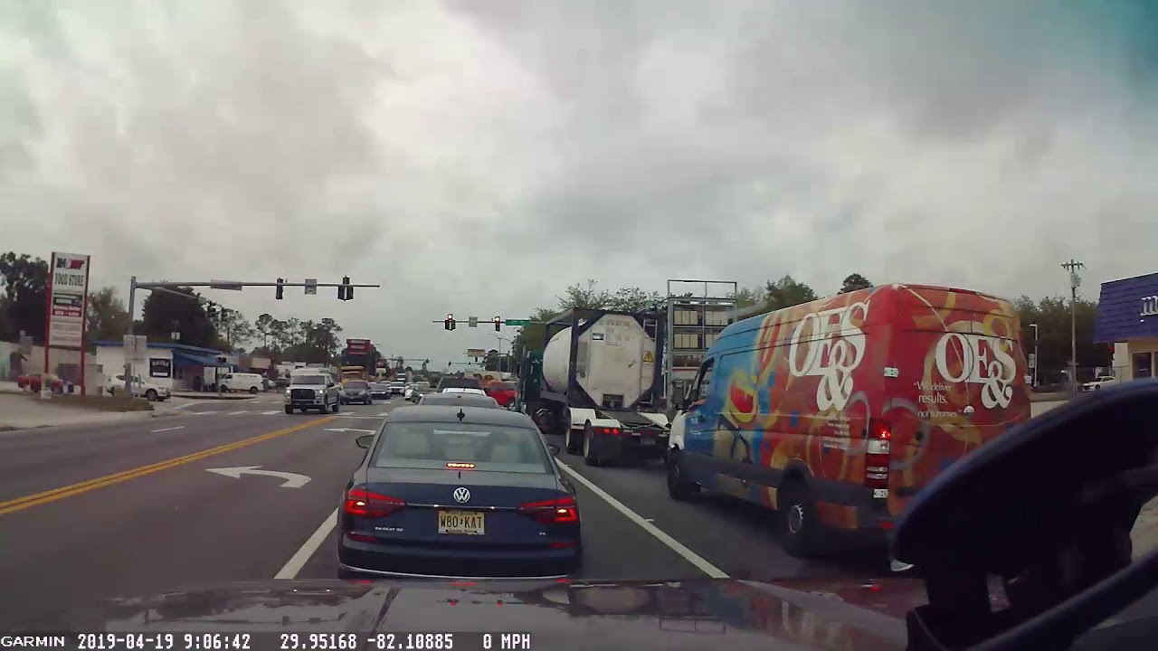 Ludowici, GA to Ocala, FL and back in 4 minutes. Garmin 51 Dash Cam