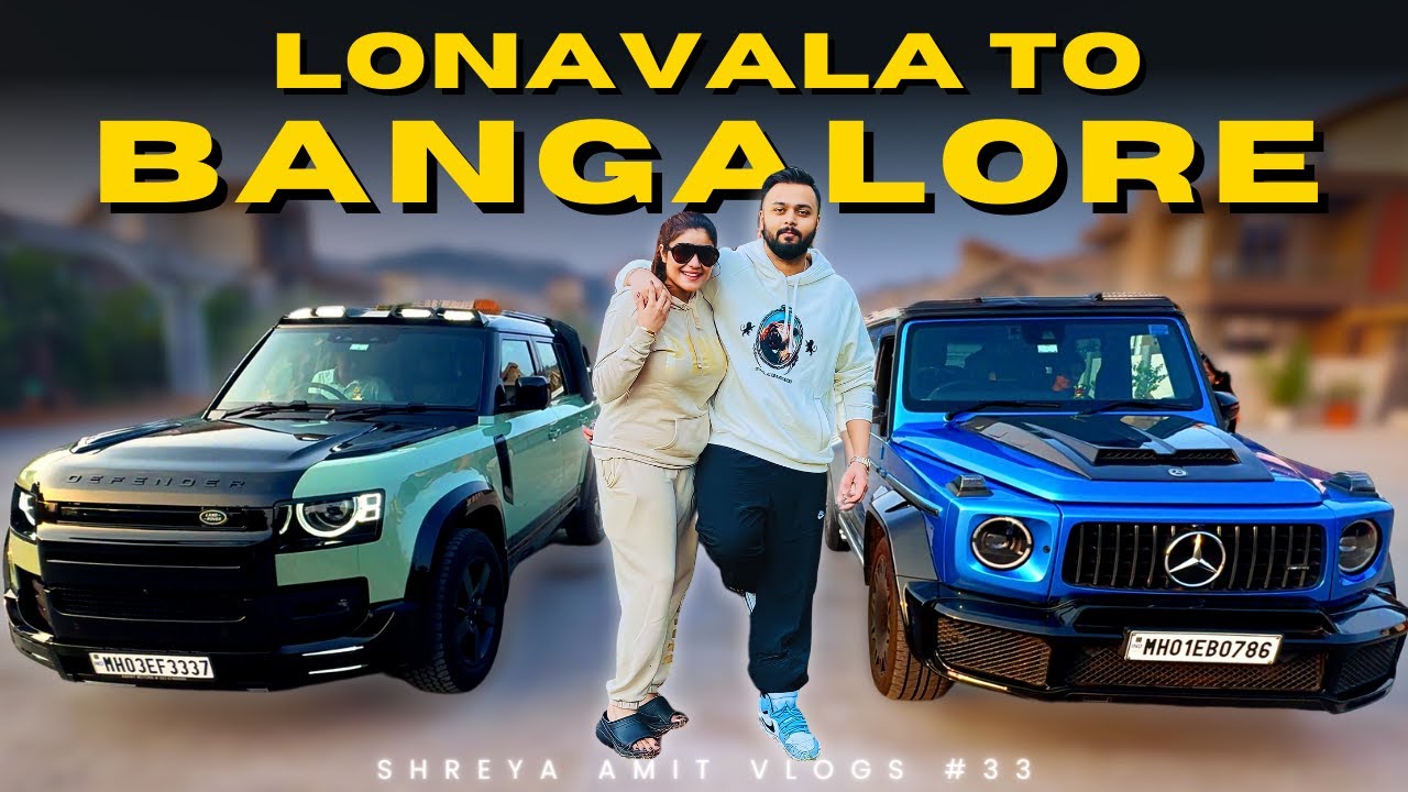 Mumbai - Bangalore with my G-wagon and Defender 110 | Road Trip | Part 1 | Shreya Amit vlogs