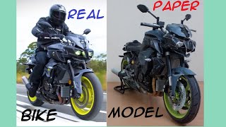 Yamaha MT10 Ultra Realistic Papercraft Stop Motion Build