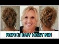 EASY MESSY BUN IN MINUTES | SUMMER HAIRSTYLE