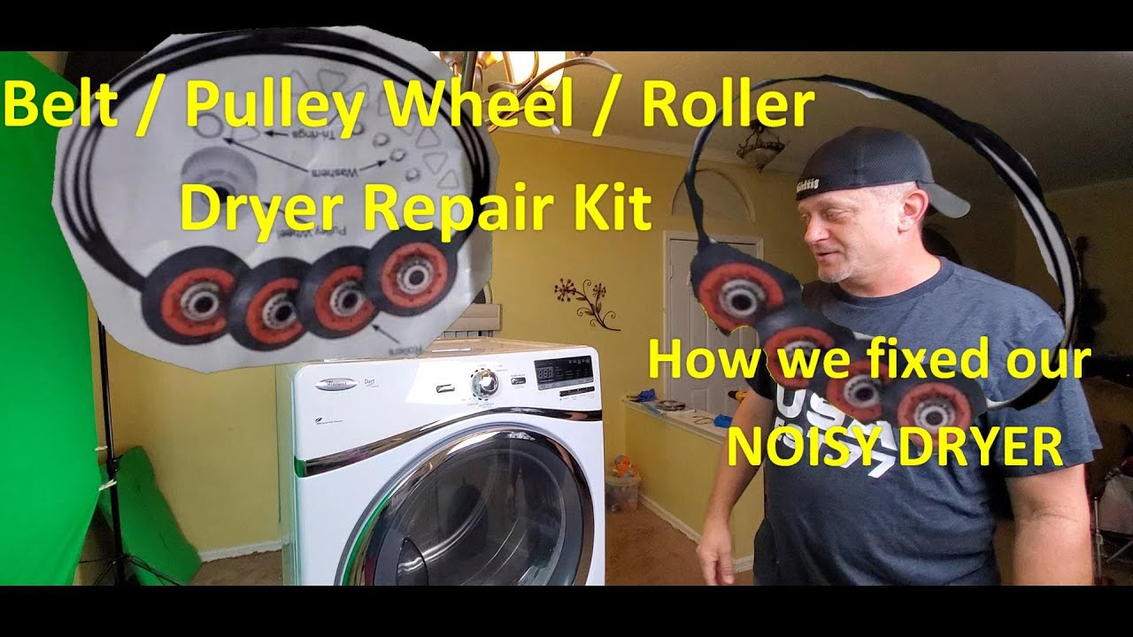 Whirlpool Duet Steam Dryer Noisy FIX Rollers and Pulley Repair kit
