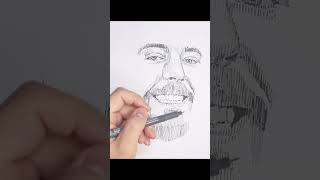 How to draw MrBEAST! with only vertical line #shorts