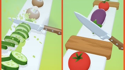 Best Android || iOS Games || Slice Master || Cut Vegetables || cutting game video