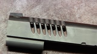 1911 Build 2 (9mm) - Part 11 - Slide Porting/Lightening