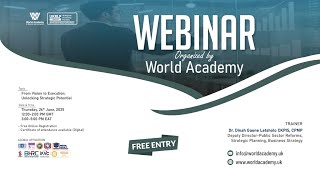 Free Strategic Management Webinar  From Vision to Execution Unlocking