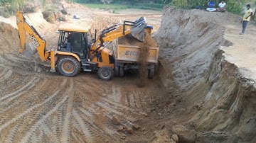 JCB Backhoe-Skillful JCB Operator-Loading Dump Truck-JCB Video-EarthPlanet-Part2