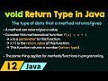 The void Return Type in Java