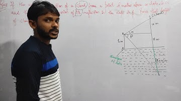 If the angle of elevation of a cloud from a point h above a lake is alpha.prove height of cloud.