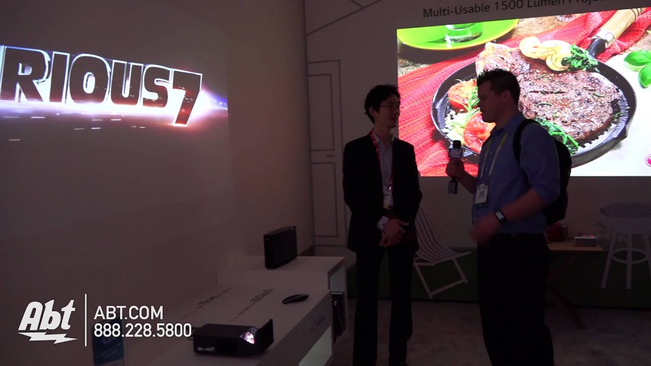 LG MiniBeam PF1000U Ultra Short Throw Projector with Smart TV