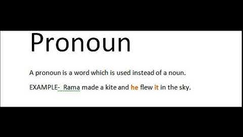 Pronoun (English bridge course)