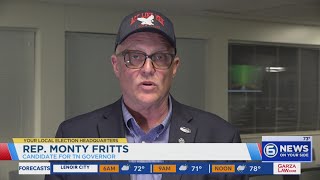 Tennessee gubernatorial candidate Monty Fritts speaks at Knoxville town hall