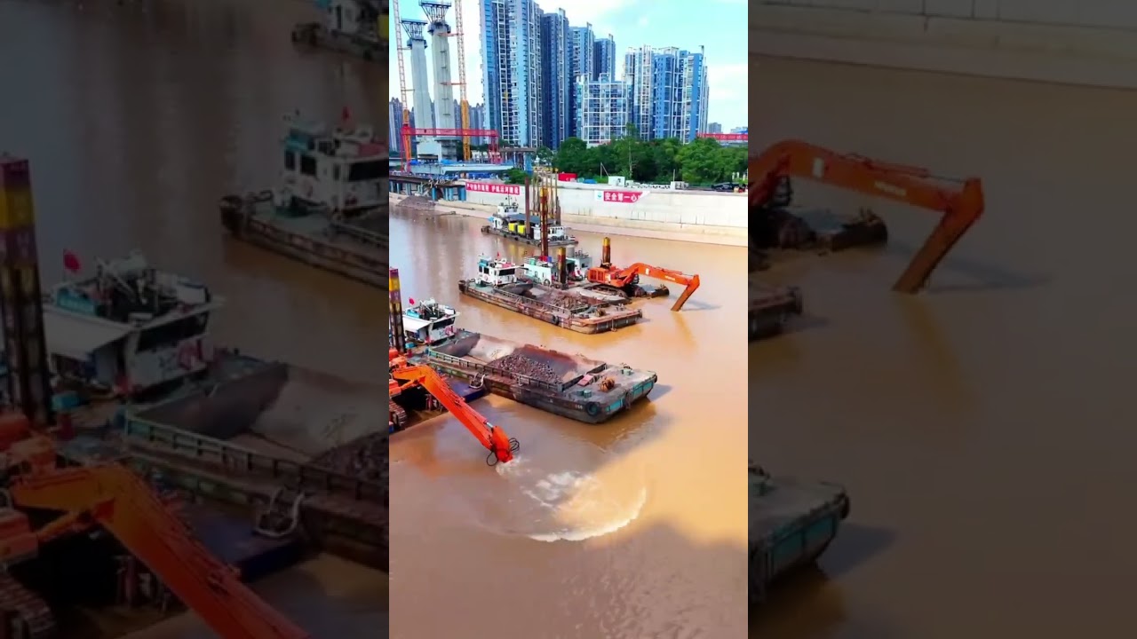 Xdredger Mud Barges and Backhoe Barges