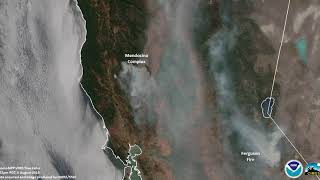 (7 aug 2018) satellite images show the scope of wildfires burning in
california. state's department forestry and fire protection said
tuesday blaz...