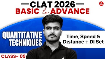 CLAT 2026 - Quantitative Techniques  - Time speed and Distance | CLAT Quantitative Techniques