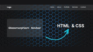 Glassmorphism Navbar Using HTML & CSS