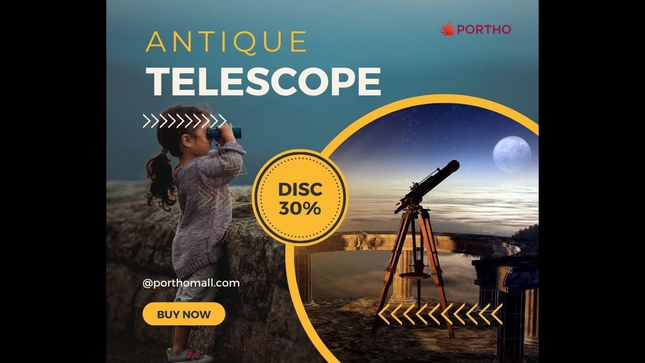 Antique Brass Telescope For Sale - Telescope with tripod stand