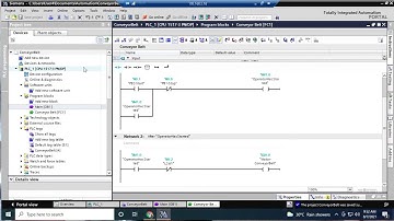 01 Siemens S7 PLC Programming with TIA portal Software - Conveyor Belt Control