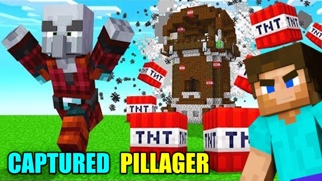 PILLAGER RAID CAPTURED IN CASTLE | MINECRAFT - YouTube