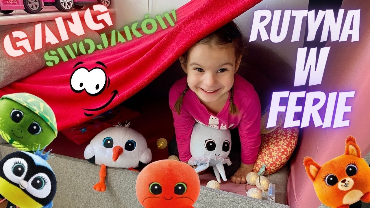 Moja rutyna w ferie😊💁‍♀️ zabawa w szkołę, baza z koca, spacer do parku🤩 Typowy dzień. Gang Swojaków