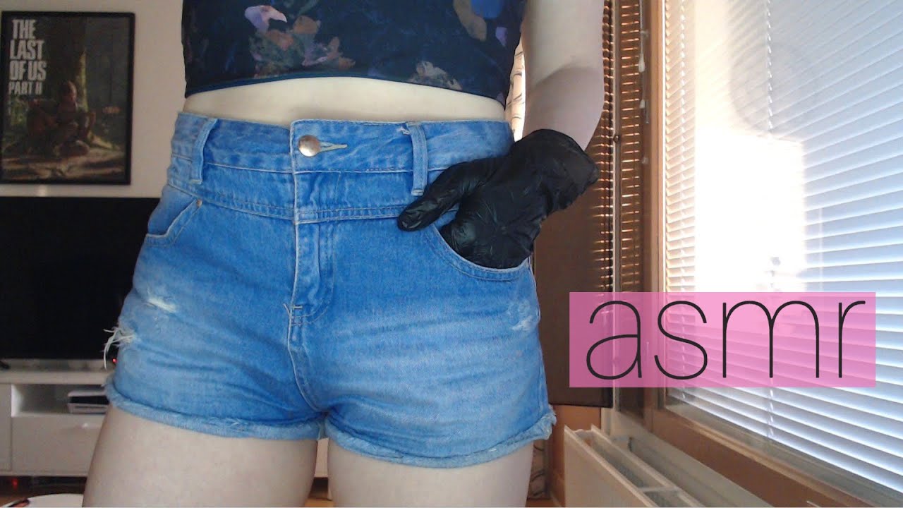 ASMR jean scratching + gloves🧤👖