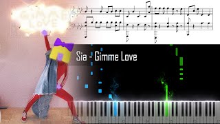 Sia - Gimme Love - Piano Tutorial - Free download sheet music and MIDI