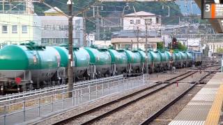 ＥＨ２００牽引石油返空列車　大月通過