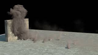 Wall Explosion with Debris Animation-3Ds Max
