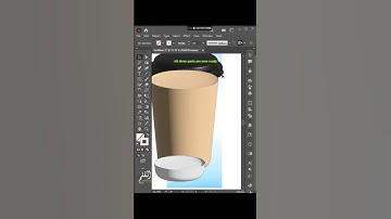 How to create a 3D realistic coffee cup in illustrator l Illustrator easy tutorials #alqalamdesigns