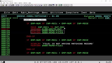 How to Match  2 input files  using Cobol  program(matching logic).