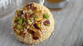 حلويات 2017 | طريقة عمل حلوى البرازق السورية بالفستق والزنجلان