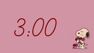 3 Minute Timer Countdown | Snoopy Valentine’s Day Lofi Beats