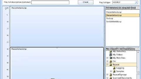 Hourly play lists in Repeat Signage digital signage software