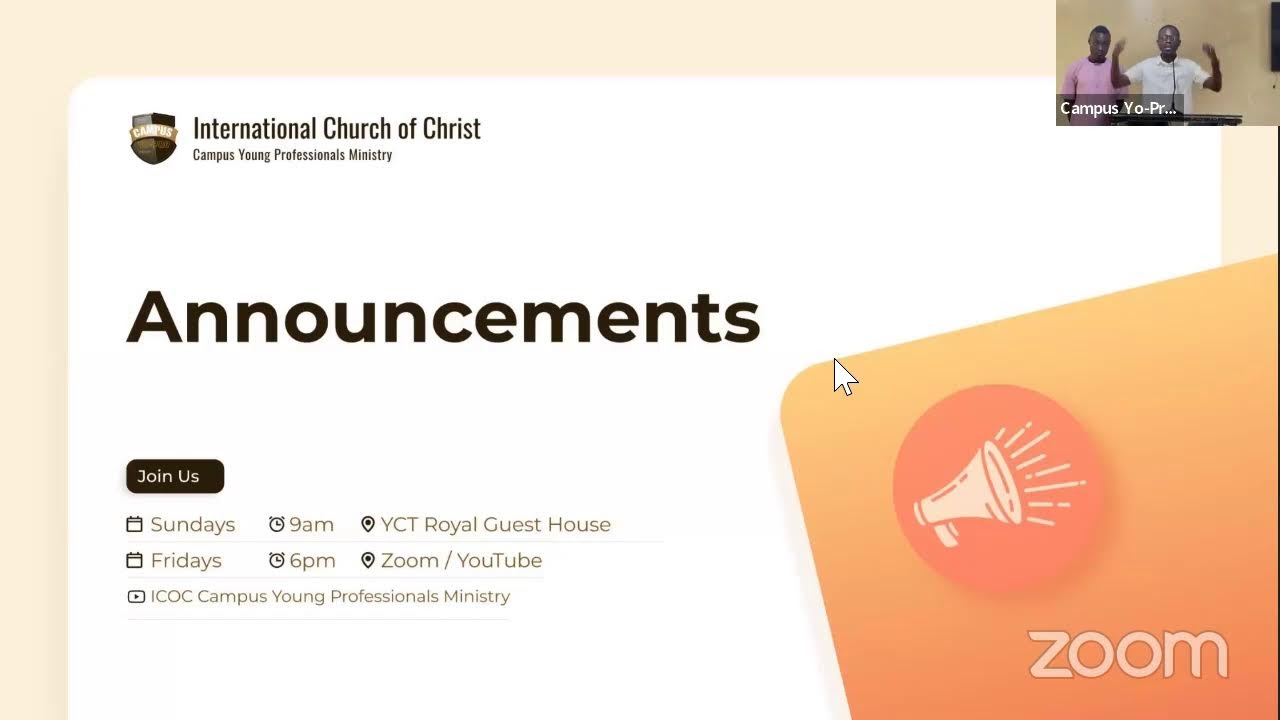 ICOC CAMPUS YOPRO WORSHIP SERVICE 8/9/2024