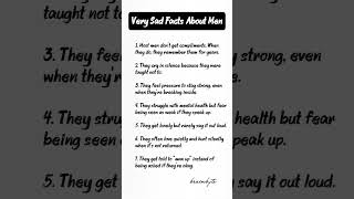 Very Sad Facts About Men #psycholgyfacts #psychology #quotes #facts #vairalvideo #brainbyte