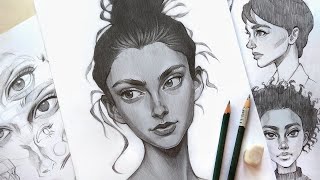 Draw with me , Sketch Portrait process