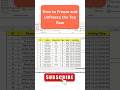 Freeze Top Row in Excel in 5 Seconds!#excel #excelhindi #exceltips #ytshorts #exceltutorial