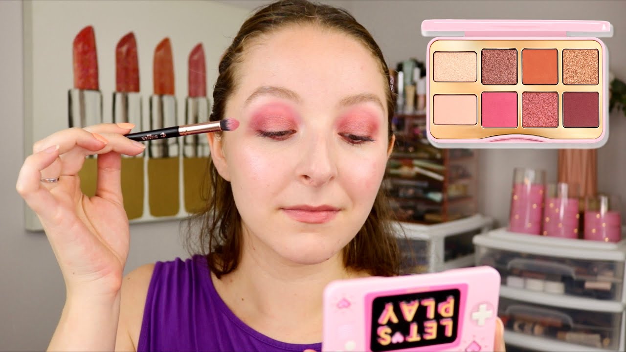 Too Faced Let's Play Mini Eyeshadow Palette Tutorial, Swatches & Review