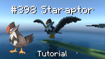 How to build a Pokémon Staraptor statue in Minecraft (Tutorial)