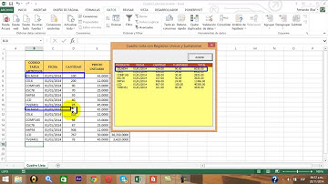 Registros Unicos en Un Cuadro lista de Excel