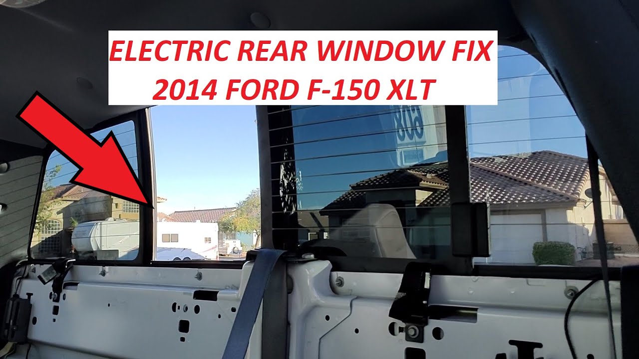 2014 Ford F-150 Power sliding rear window guide cable tab broke. - YouTube