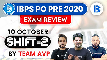 12:30 PM - IBPS PO Prelims (10 Oct 2020, 2nd Shift) | Exam Analysis & Asked Questions by Team AVP