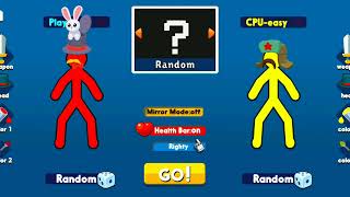 Supreme Duelist Stickman Animation Stick Fight Random weapons vs 2 player, screenshot 2