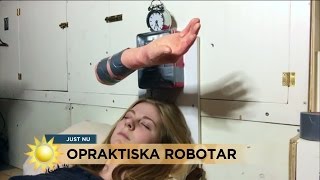Simone Giertz gör världens sämsta robotar  Nyhetsmorgon (TV4)