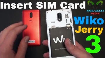 Wiko Jerry 3 Insert The SIM Card