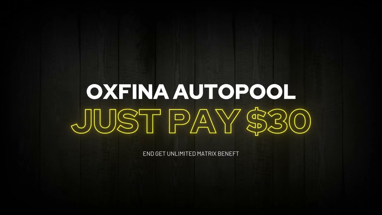 AUTOPOOL 100% DECENTRALISE CROWDFUNDING || OXFINA GLOBAL POOL || BEST CRYPTO BUSINESS PLAN || MLM ||